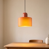 Lustre de chevet en verre moderne nordique, suspension longue, petite lampe d'ambiance pour chambre, restaurant, bar, E27, simple, AC