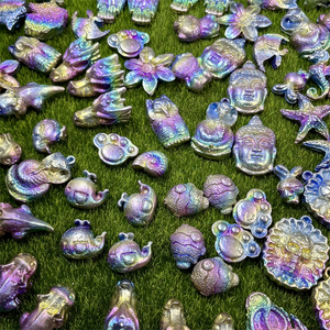 उपहार के लिए थोक प्राकृतिक लोक शिल्प हीलिंग स्टोन नक्काशीदार बिस्मथ क्रिस्टल नक्काशी मिनी पशु - Product Image 5