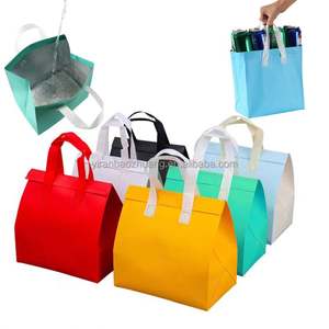 Custom Logo Size Non Woven Ripstop Aluminum Foil Cute Lunch Large Insulated Tote Cooler <b>Bag</b> - Product Image 2