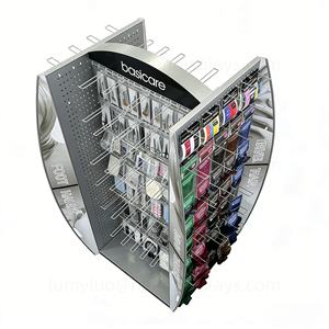 Expositor de Brochas de Maquillaje de Alta Capacidad con 4 Lados y Ganchos, Estante de Metal para Productos de Salón de Belleza Profesional - Product Image 4