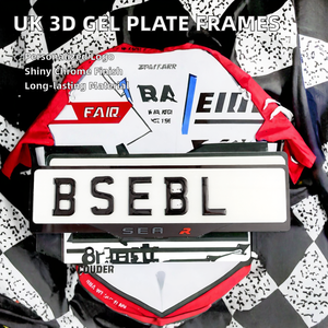 Logotipo personalizado 52*11cm 3D Gel letras placas UK tamaño estándar acrílico número letras para marcos de matrícula <span class=keywords><strong>Audi</strong></span> Compatible - Product Image 2