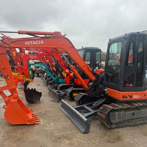 รถขุดไฮดรอลิกขนาดเล็ก Hitachi ZX55U ของแท้จากญี่ปุ่น 5.5 ตัน พร้อมเครื่องยนต์ เกียร์ ปั๊ม PLC รับประกัน 1 ปี - Product Image 3