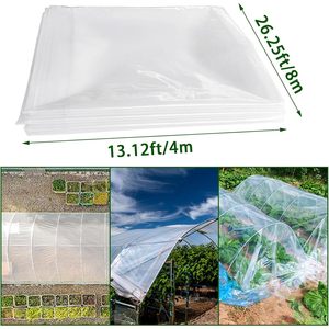 Film plastique pour serre 6 mil 1326 pieds transparent haute résistance pour couverture de ferme et de jardin - Product Image 3