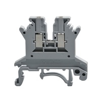 Bloc de bornes à vis pour rail DIN pour armoire de commande PLC, câblage externe, section transversale nominale 1,5 mm², 500V, 17,5A