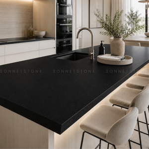 Granit Noir Absolu Pierre Naturelle Premium Polie Dalles de Comptoir Revêtement Mural Matériau de Surface pour Cuisine et Salle de Bain - Product Image 4