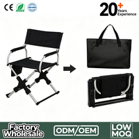 Chaise de Réalisateur Pliante avec Cadre en Aluminium, Chaise Pliante Portable Robuste, Capacité de 136 kg pour Événements Extérieurs