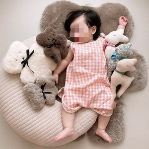 <span class=keywords><strong>Tapis</strong></span> écologique pour bébé, ours en peluche, ensemble <span class=keywords><strong>tapis</strong></span> rampant en fourrure de lapin, doublure de landau, chambre d'enfant, <span class=keywords><strong>tapis</strong></span> en peau de mouton - Product Image 3