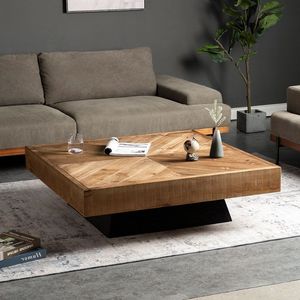 <span class=keywords><strong>Tavolino</strong></span> da Caffè Allungabile in Legno Massello Stile Industriale, Design Moderno per <span class=keywords><strong>Soggiorno</strong></span>, Tavolo Centrale Creativo e Casual per Uso Quotidiano - Product Image 1