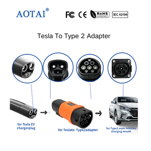 Adaptateur de charge pour véhicule électrique AOTAI New <span class=keywords><strong>TESLA</strong></span> vers <span class=keywords><strong>Type</strong></span> <span class=keywords><strong>2</strong></span>, NACS vers <span class=keywords><strong>prise</strong></span> <span class=keywords><strong>Type</strong></span> <span class=keywords><strong>2</strong></span>, 32A 230V, indice de protection IP54, puissance maximale 11KW - Product Image 2
