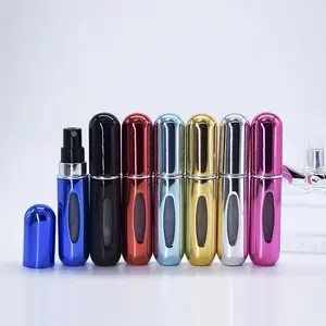 Flacon pulvérisateur de parfum de 5ml, mini flacon pulvérisateur portable et rechargeable en aluminium, recharge de parfum, outil cosmétique de voyage.