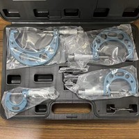 Vente d'usine REALMAX : Kit de micromètres extérieurs à pointe carbure (4 pièces) 0-150 mm, cadre peint, accessoires pour machines-outils