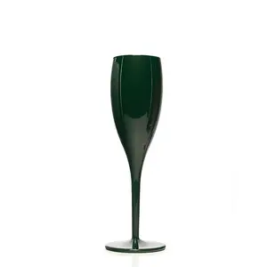Promotion Custom OEM schwarz Champagner Rinking Weingläser OEM farbigen Glas becher
