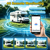 Caméra de tableau de bord pour camion 24V IPS avec surveillance à distance 4G, affichage de la caméra de recul 4 canaux et garantie d'un an