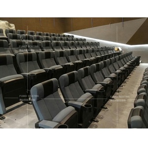 Sillones para un cine asientos doble, silla de asientos de cine fijo con portavasos, sillas de cine rústico - Product Image 4