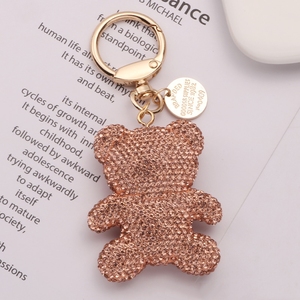 Luxury Bling Crystal mini orsacchiotto <span class=keywords><strong>portachiavi</strong></span> <span class=keywords><strong>portachiavi</strong></span> auto accessorio ciondolo scintillante con strass orsacchiotto <span class=keywords><strong>portachiavi</strong></span> - Product Image 2
