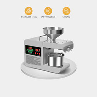 Presse à huile en acier inoxydable, machine de pressage à froid et à chaud, extracteur d'arachides, petite presse à huile commerciale, mini presse à huile pour usage domestique