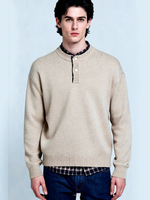 Pull tricoté col rond pour homme, effet superposé, coupe ample, décontracté, doux, confortable, polyvalent et chaud, collection Automne Hiver 2026