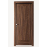 Résidentiel américain moderne hôtel intérieur noyer porte intérieure noyer noir présuspendu solide en bois porte intérieure de chambre pour les maisons