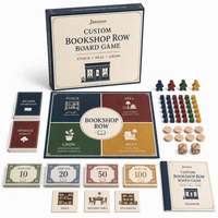 Jeu de société personnalisé pour la stratégie d'une librairie, avec billets en papier, pièces en bois et cartes de reverses |   OEM & ODM