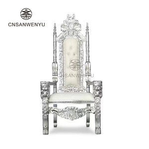 Silla King Throne con respaldo alto, silla <span class=keywords><strong>de</strong></span> lujo real para novio y novia, muebles <span class=keywords><strong>de</strong></span> Hotel <span class=keywords><strong>de</strong></span> alto grado, silla con brazo - Product Image 5