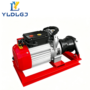 Treuil électrique mobile YILI avec commande suspendue, cadre en acier rouge, pour travaux de câblage et de tension, avec engrenage d'entraînement - Product Image 2