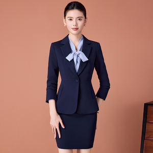 ชุดสูทผู้หญิงเกรดสูง, ฤดูใบไม้ร่วงฤดูหนาวแจ็คเก็ตสมอเรือสำหรับผู้หญิงชุดเล็กๆน้อยๆชุดอาชีวศึกษา - Product Image 5