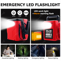 Démarreur universel 12V 24V pour moto, voiture, camion avec charge USB-A, sortie totale 207W, lumière LED, batterie externe 2000A 4000A, urgence