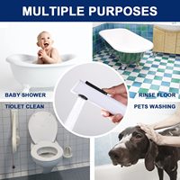 Pulvérisateur de bidet portatif moderne chromé en ABS pour salle de bain, cuisine, accessoire de douche musulmane, toilettes (OEM/ODM)