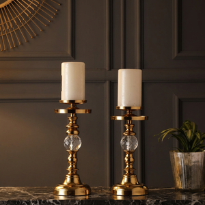 Bougeoir de luxe en métal doré pour la décoration intérieure Nouveau design Bougeoir de table de mariage pour Noël et d'autres occasions - Product Image 5