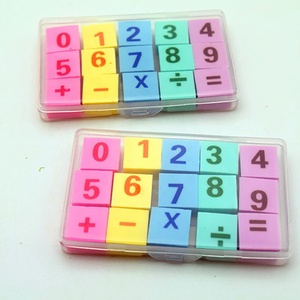 Gommes à effacer numériques en caoutchouc souple pour enfants, récompenses pour la salle de classe, gommes à effacer pour la pratique des mathématiques, fournitures scolaires - Product Image 1
