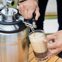 Vente chaude, seau en acier inoxydable pour brassage à domicile, 5 L, avec distributeur de bière, refroidissement pendant 12 heures, facile à transporter