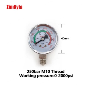 Nuevo Manómetro de Doble Rango para Herramientas Neumáticas con Medidor de Presión de 10 bar/250 bar/3500 psi, Rosca M10*1 1/8 NPT para Estaciones de Llenado y Amoladoras - Product Image 6