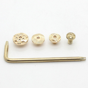 DIY制刀工具不锈钢螺丝木柄口袋刀公/母螺丝公制英寸椭圆形头 - Product Image 3