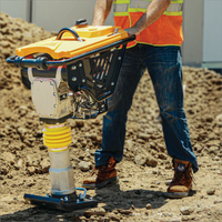 Cric de saut à impact de sol sable à essence compacteur inviolable pilon de bourrage vibrant