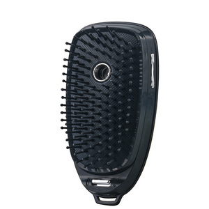 Plancha de pelo eléctrica de mano y vaporizador facial 2 en 1 Cepillo de pelo electrónico recargable peine de masaje con vapor - Product Image 1