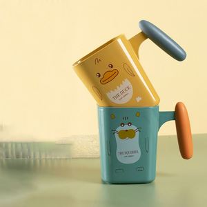 Promotional Thickened Little Yellow Duck Children's Cute Cartoon Creative <b>Large</b> Capacity Household Plastic Mouthwash <b>Cup</b> - Product Image 3