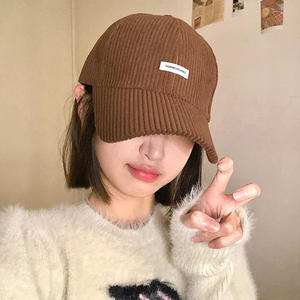 Gorro de Pana de Alta Calidad, MOQ Bajo, Cálido para Invierno, Personalizable, Negro, Rojo, Azul, Unisex, con Logotipo Personalizado, Gorra de Béisbol de 6 Paneles - Product Image 2