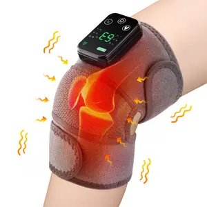 Portable Heated Vibration Elbow Shoulder Joint Pain Relief Massager Wireless Electric Knee Massager Belt for Home Use