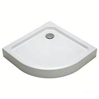 Base de douche en quadrant SMC, antidérapante, résistante aux UV, résistante à la corrosion, bac d'angle blanc, haute résistance, facile à nettoyer pour la salle de bain