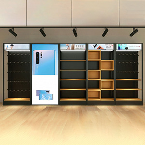 Mingtang Thiết kế điện thoại di động cửa hàng trang trí ý tưởng, điện thoại di động cửa hàng kim loại Pegboard trang trí thiết kế Rack hiển thị cho điện thoại di động cửa hàng trang trí nội thất - Product Image 1