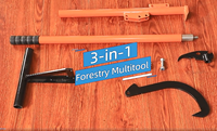 Tri-en-un 48 "Cant Crochet Bois Jack Réglable Heavy Duty Log Jack, Outils de bûches pour Rouler la Coupe et le Levage des Bûches
