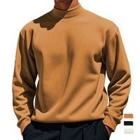 Sous-vêtements thermiques pour hommes automne-hiver, col montant, doublure polaire, manches longues, coupe ajustée, couche de base chaude, vente en gros