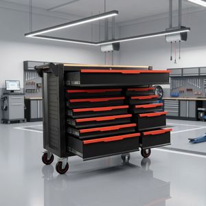 Armoire mobile compacte en acier robuste, revêtement antirouille, serrure sécurisée, 7 tiroirs, OEM, garage de moto, petit atelier de réparation - Product Image 3