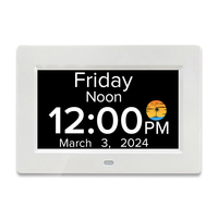 Cadeau de Noël, calendrier numérique à grande police, jour, date, année, semaine, fonction de répétition d'alarme, horloge pour la démence avec fonction de lecture de l'heure