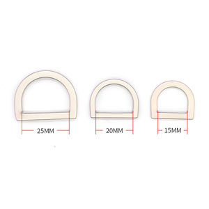 Hebilla de aleación de zinc con anilla en D, 25MM 20MM 15MM, sólida, para accesorios de bolsas de té, arneses de mascotas, correas de hombro para exteriores, duradera - Product Image 1