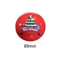 Posavasos Navideños Personalizados de 90 mm, Antideslizantes, Reciclables, de Hojalata, con Impresión Offset a 4 Colores, para Caja de Regalo, Venta Transfronteriza