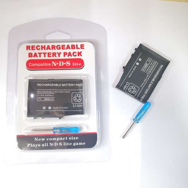 USG-003 Rechargeable Batteries For Nintendo DS Lite 2000mAh 3.7V Battery Pack For NDSL Game Console Internal Battery with Screw