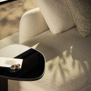 أطقم أرائك قطاعية بيضاء بتصميم إيطالي بسيط لغرف المعيشة، أرائك منحنية قابلة للتحويل إلى سرير للفلل والفنادق - Product Image 3