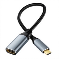 SYONG USB-C zu 4K60Hz Adapter 0,25M Aluminiumgehäuse Stecker/Buchse Kompatibel mit Laptop iPhone 17/16/15 MacBook Pro/Air
