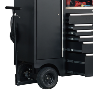 Chariot à outils robuste verrouillable avec 13 <span class=keywords><strong>tiroirs</strong></span>, armoire de rangement d'atelier en métal <span class=keywords><strong>sur</strong></span> roulettes, finition thermolaquée, service personnalisable - Product Image 3